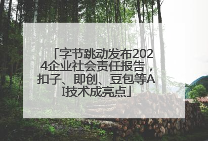 字节跳动发布2024企业社会责任报告，扣子、即创、豆包等AI技术成亮点