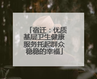 宿迁：优质基层卫生健康服务托起群众稳稳的幸福
