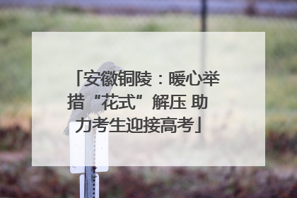 安徽铜陵：暖心举措“花式”解压 助力考生迎接高考