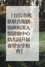 宜宾市残联联合留耕镇政府深入留耕镇中心幼儿园开展食堂安全检查