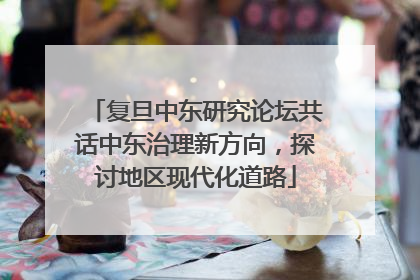 复旦中东研究论坛共话中东治理新方向，探讨地区现代化道路