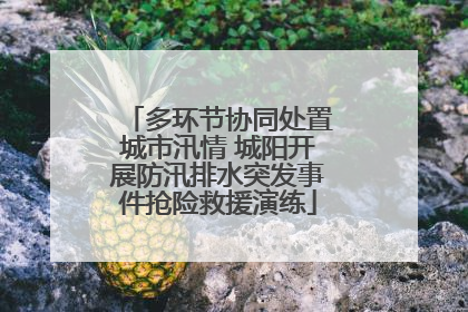 多环节协同处置城市汛情 城阳开展防汛排水突发事件抢险救援演练