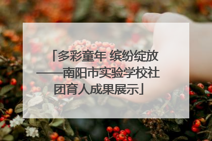 多彩童年 缤纷绽放——南阳市实验学校社团育人成果展示