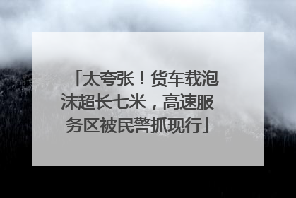 太夸张！货车载泡沫超长七米，高速服务区被民警抓现行