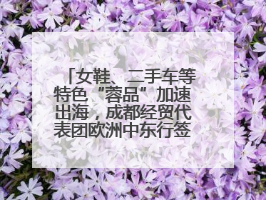 女鞋、二手车等特色“蓉品”加速出海，成都经贸代表团欧洲中东行签单逾3.7亿元