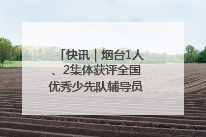 快讯｜烟台1人、2集体获评全国优秀少先队辅导员、集体荣誉称号