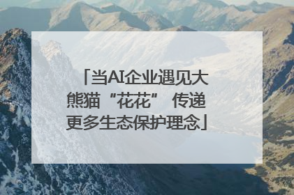 当AI企业遇见大熊猫“花花” 传递更多生态保护理念