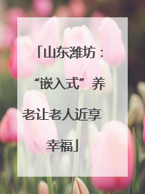 山东潍坊：“嵌入式”养老让老人近享幸福