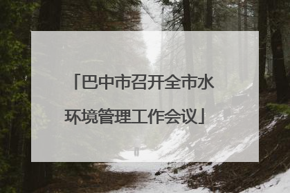 巴中市召开全市水环境管理工作会议