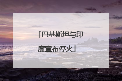 巴基斯坦与印度宣布停火