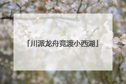 川派龙舟竞渡小西湖