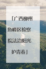 广西柳州鱼峰区检察院法治阳光护青春