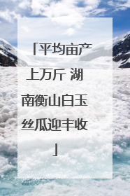 平均亩产上万斤 湖南衡山白玉丝瓜迎丰收