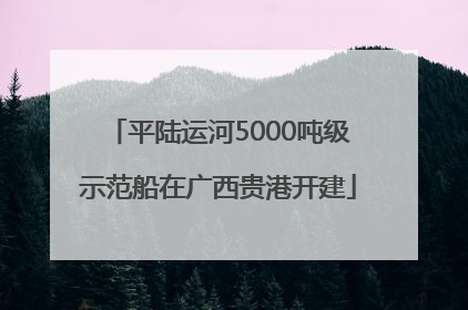 平陆运河5000吨级示范船在广西贵港开建