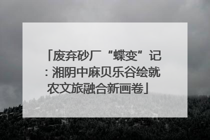 废弃砂厂“蝶变”记：湘阴中麻贝乐谷绘就农文旅融合新画卷