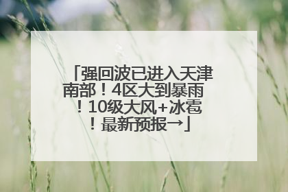 强回波已进入天津南部！4区大到暴雨！10级大风+冰雹！最新预报→