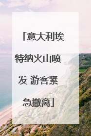 意大利埃特纳火山喷发 游客紧急撤离