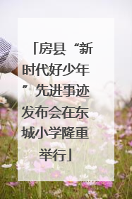 房县“新时代好少年”先进事迹发布会在东城小学隆重举行