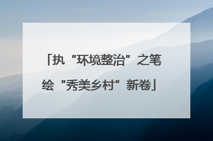 执“环境整治”之笔 绘“秀美乡村”新卷