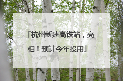 杭州新建高铁站，亮相！预计今年投用