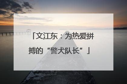 文江东：为热爱拼搏的“警犬队长”