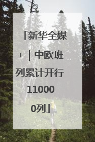 新华全媒+｜中欧班列累计开行110000列