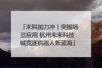 未科加力冲丨突围场景应用 杭州未来科技城竞逐机器人新蓝海