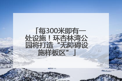 每300米即有一处设施！环杏林湾公园将打造“无障碍设施样板区”