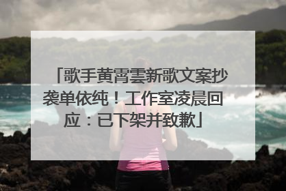 歌手黄霄雲新歌文案抄袭单依纯！工作室凌晨回应：已下架并致歉