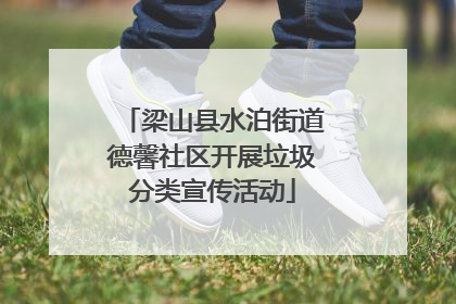 梁山县水泊街道德馨社区开展垃圾分类宣传活动