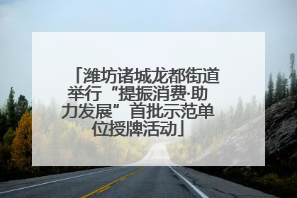 潍坊诸城龙都街道举行“提振消费·助力发展”首批示范单位授牌活动