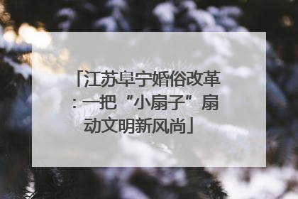 江苏阜宁婚俗改革：一把“小扇子”扇动文明新风尚