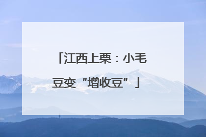 江西上栗：小毛豆变“增收豆”