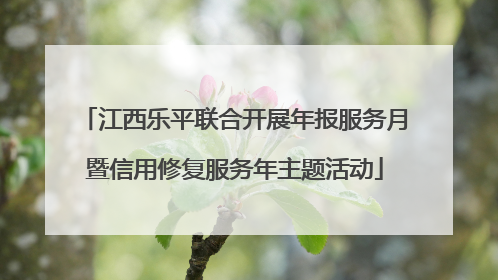 江西乐平联合开展年报服务月暨信用修复服务年主题活动