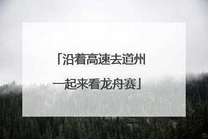 沿着高速去道州 一起来看龙舟赛