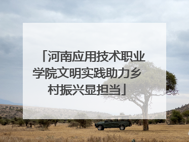 河南应用技术职业学院文明实践助力乡村振兴显担当