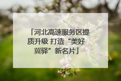 河北高速服务区提质升级 打造“美好冀驿”新名片