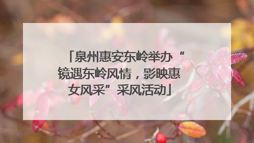 泉州惠安东岭举办“镜遇东岭风情，影映惠女风采”采风活动