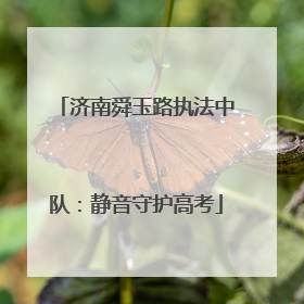 济南舜玉路执法中队：静音守护高考