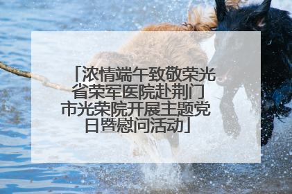 浓情端午致敬荣光 省荣军医院赴荆门市光荣院开展主题党日暨慰问活动