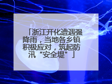 浙江开化遭遇强降雨，当地各乡镇积极应对，筑起防汛“安全堤”