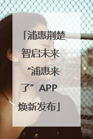 浦惠荆楚 智启未来 “浦惠来了”APP焕新发布