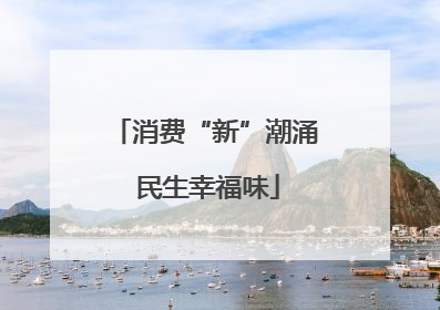 消费“新”潮涌 民生幸福味
