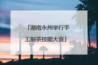 湖南永州举行手工制茶技能大赛