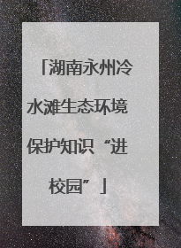 湖南永州冷水滩生态环境保护知识“进校园”