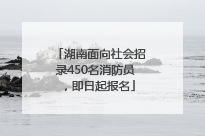 湖南面向社会招录450名消防员，即日起报名