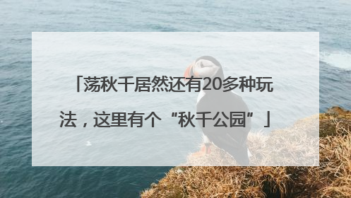 荡秋千居然还有20多种玩法，这里有个“秋千公园”
