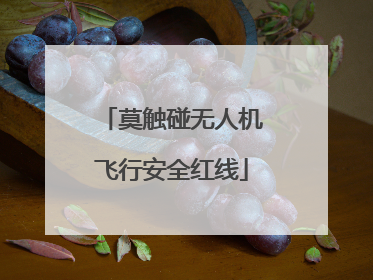 莫触碰无人机飞行安全红线