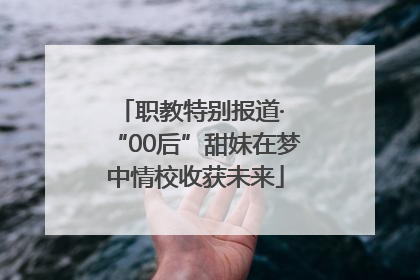 职教特别报道· “00后”甜妹在梦中情校收获未来