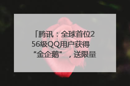 腾讯：全球首位256级QQ用户获得“金企鹅”，送限量版神秘惊喜等礼物